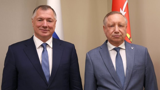 Марат Хуснуллин провёл встречу с губернатором Санкт-Петербурга Александром Бегловым